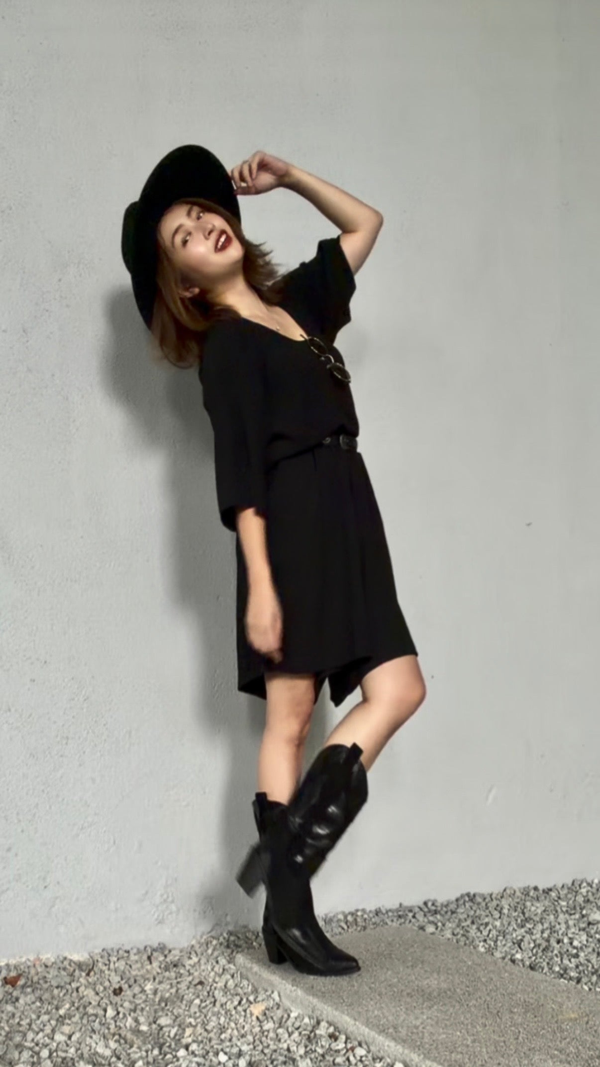 ⁠【ERROR. 】 Rough T-Shirt & Shorts Set-up / Black