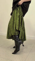 【ERROR.】Velour Volume Skirt / Olive