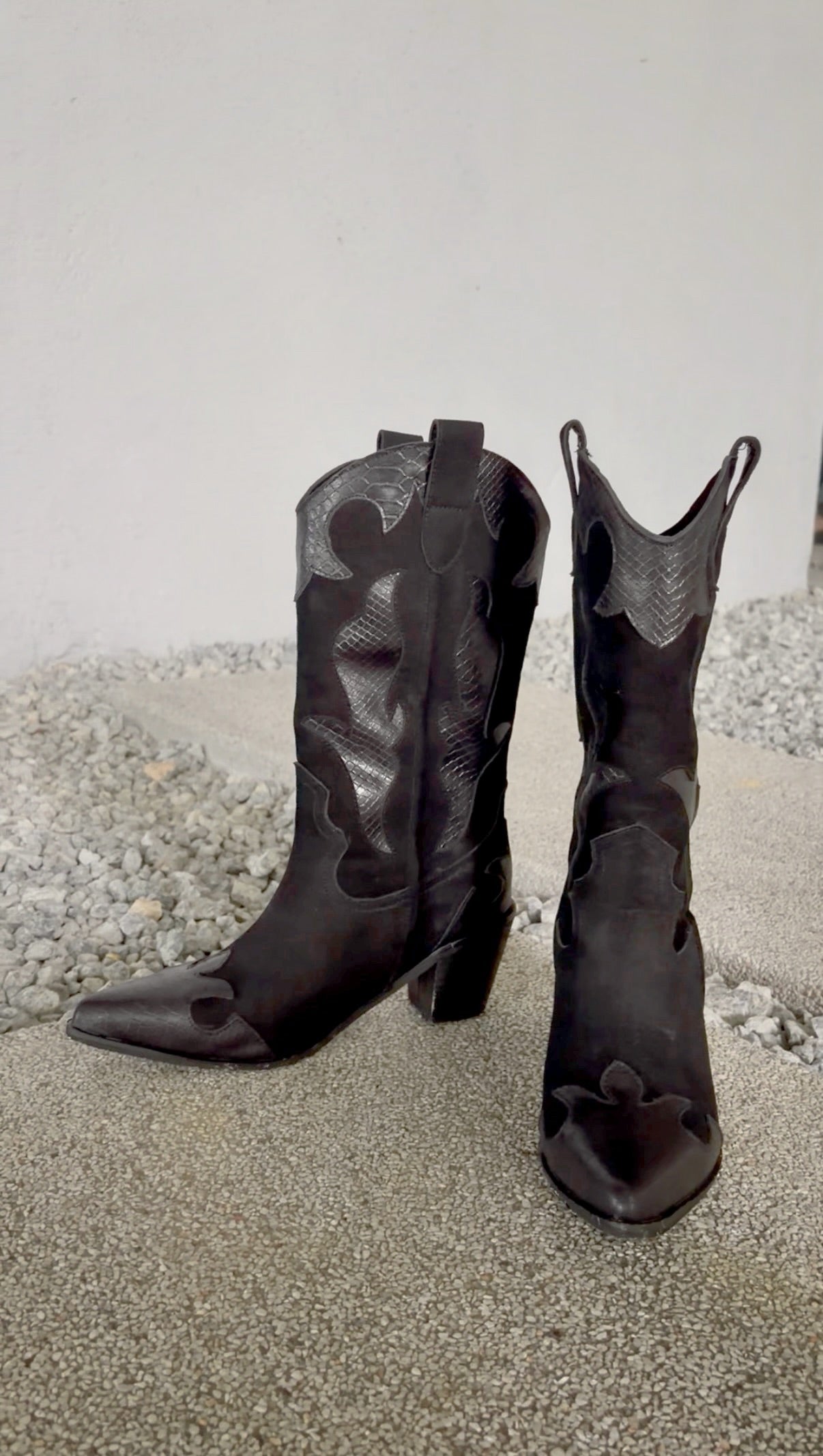 ⁠【ERROR.】 Western Stitch Boots / Black