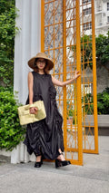 【ERROR.】再販　Volume Shirring Dress / Black