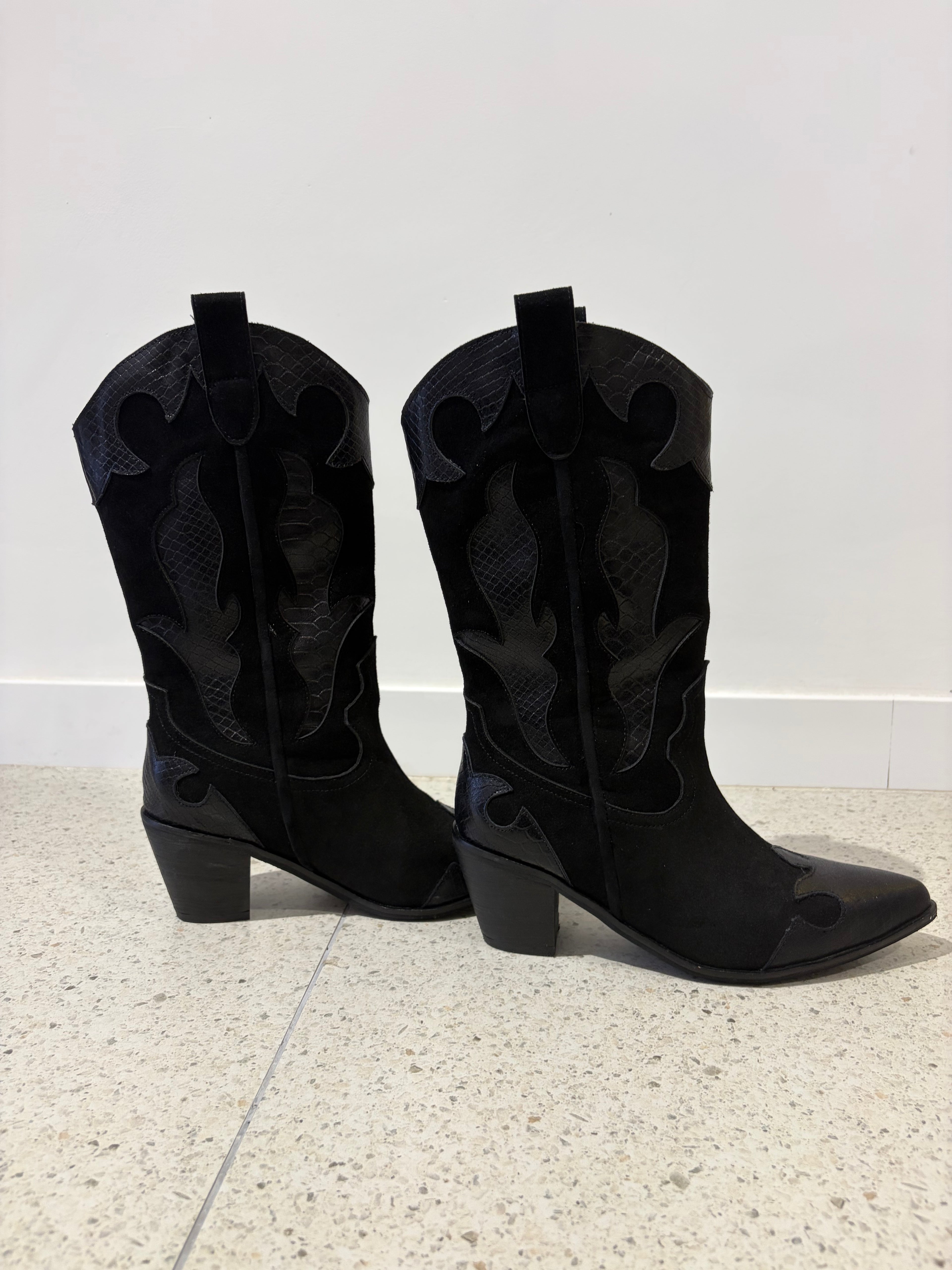 ⁠【ERROR.】 Western Stitch Boots / Black