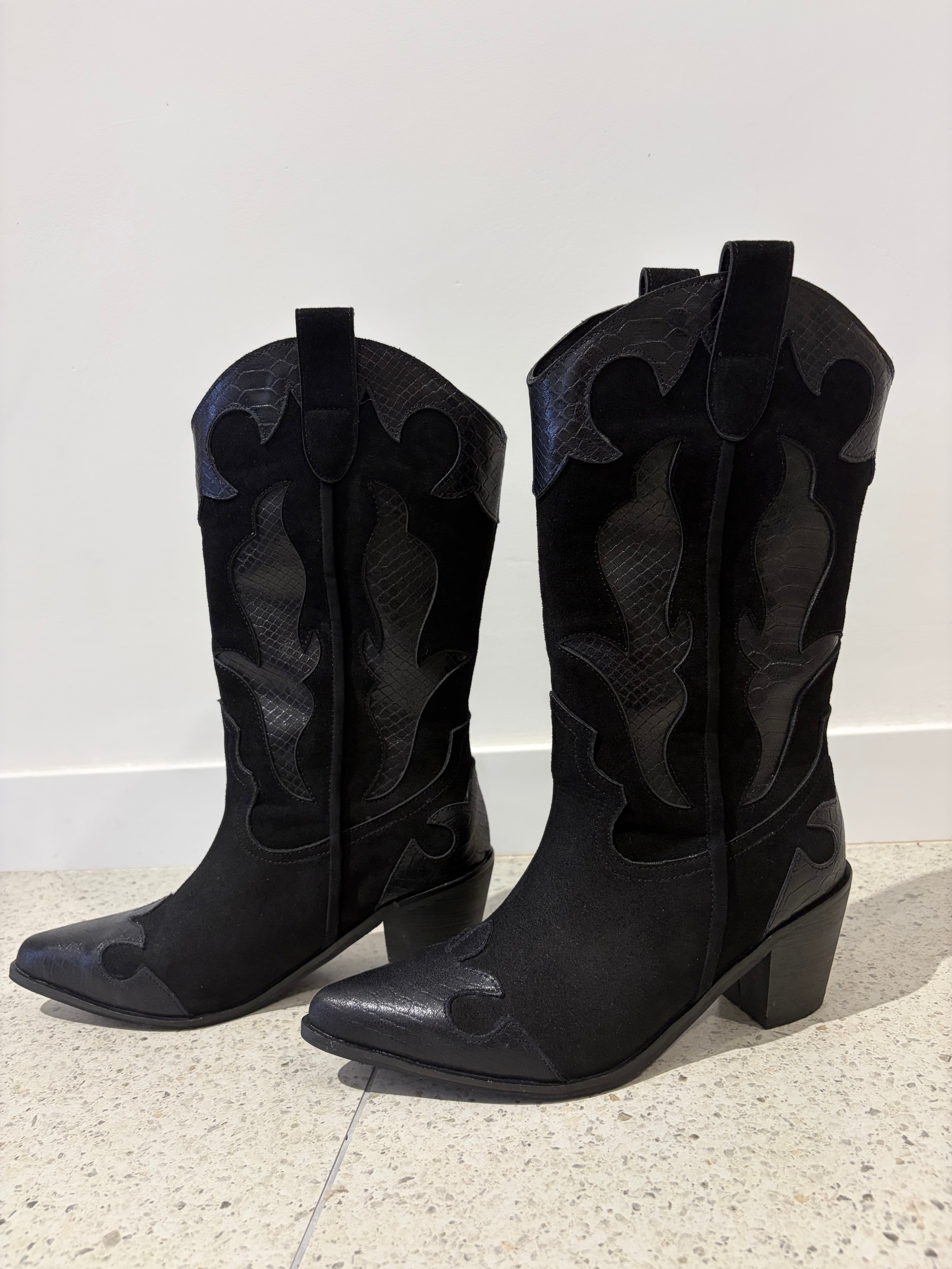 ⁠【ERROR.】 Western Stitch Boots / Black
