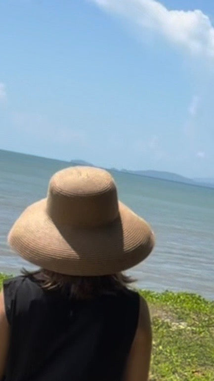 【ERROR.】Mode Wide Brim Hat / Natural Beige
