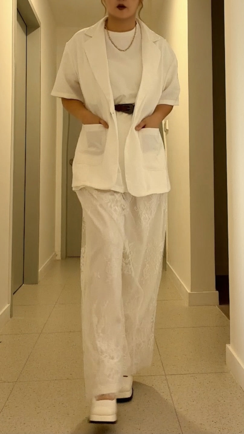 ⁠【ERROR.】Short Sleeve Jacket⁠ / White