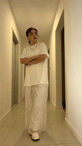 ⁠【ERROR.】Lace Layered Dress⁠ / White