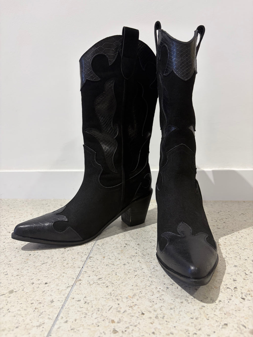 ⁠【ERROR.】 Western Stitch Boots / Black