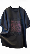 【ERROR.】 Lace Docking Graphic T-Shirt / Black