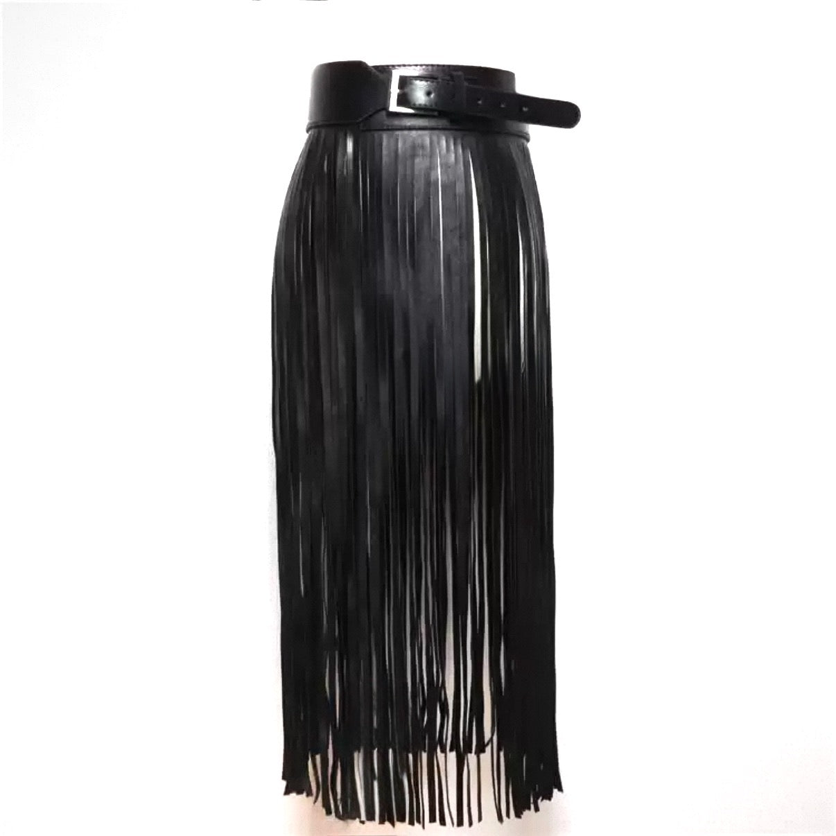 【ERROR.】Fringe Wrap Belt / Black