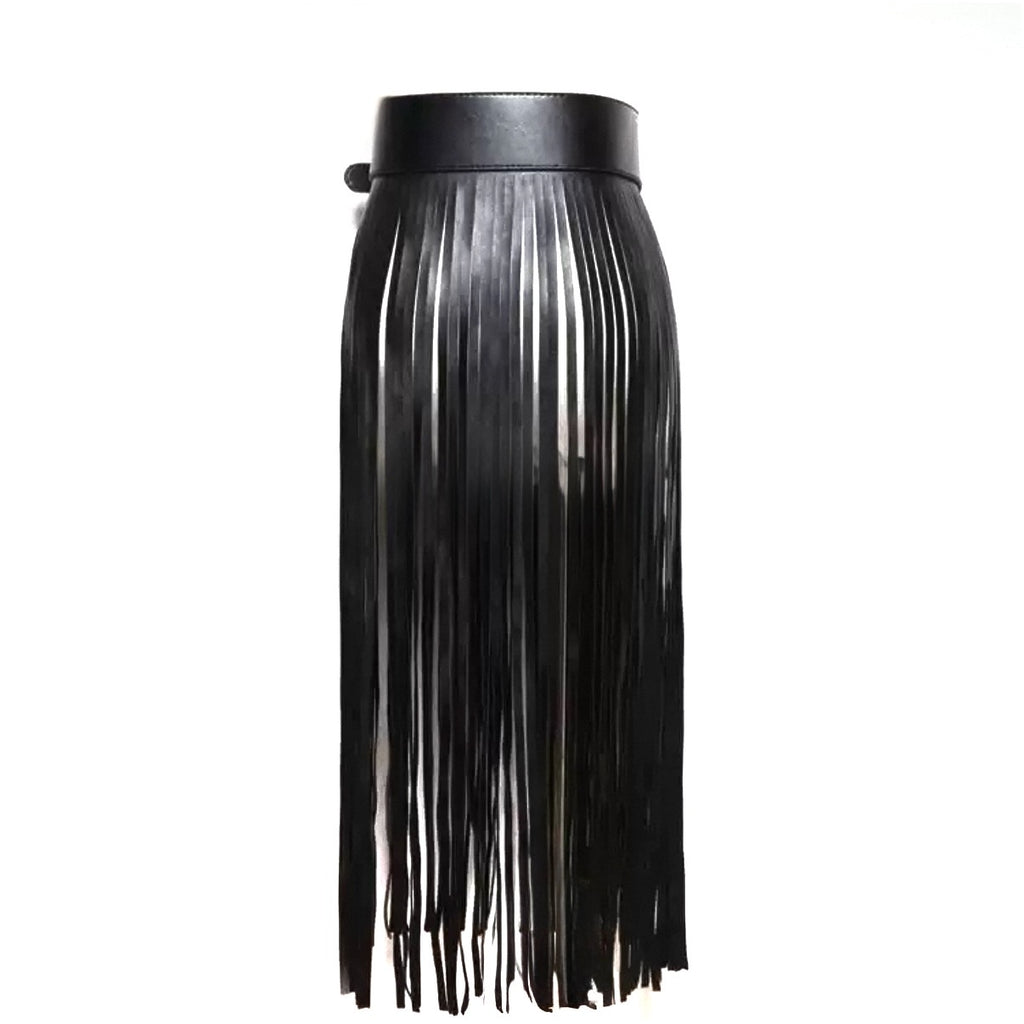【ERROR.】Fringe Wrap Belt / Black